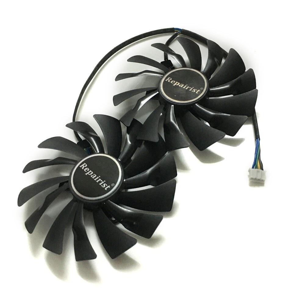 2pcs/lot VGA GPU GTX1080 GTX1070 GTX1060 ARMOR Video Card cooling fan For MSI GTX 1080/1070/1060 ARMOR Graphics Card Cooling