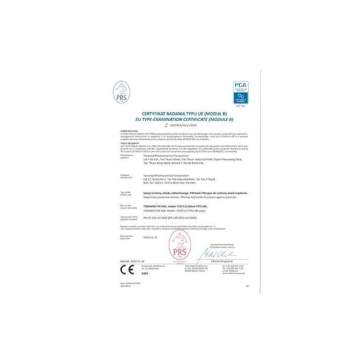 Khẩu Trang KF94 Người Lớn Màu Trắng Tenamyd Chính Hãng