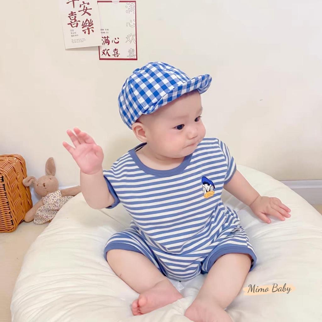 Mũ lưỡi trai mềm họa tiết kẻ caro cho bé MH126 Mimo Baby