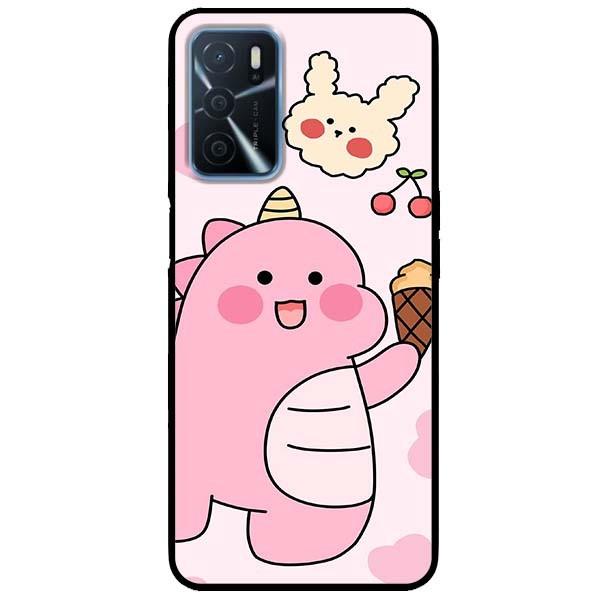 Ốp lưng dành cho Oppo A16 mẫu Khủng Long Hồng