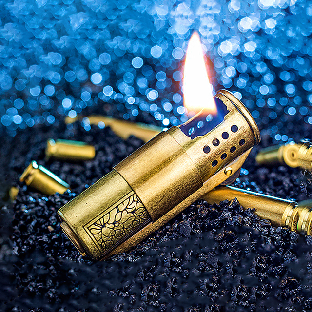 Vỏ Hột Quẹt Bật Lửa Xăng Đá Promise BNC001 Hoa Văn Đẹp Độc Lạ Cao Cấp - Dùng Xăng Bấc Đá