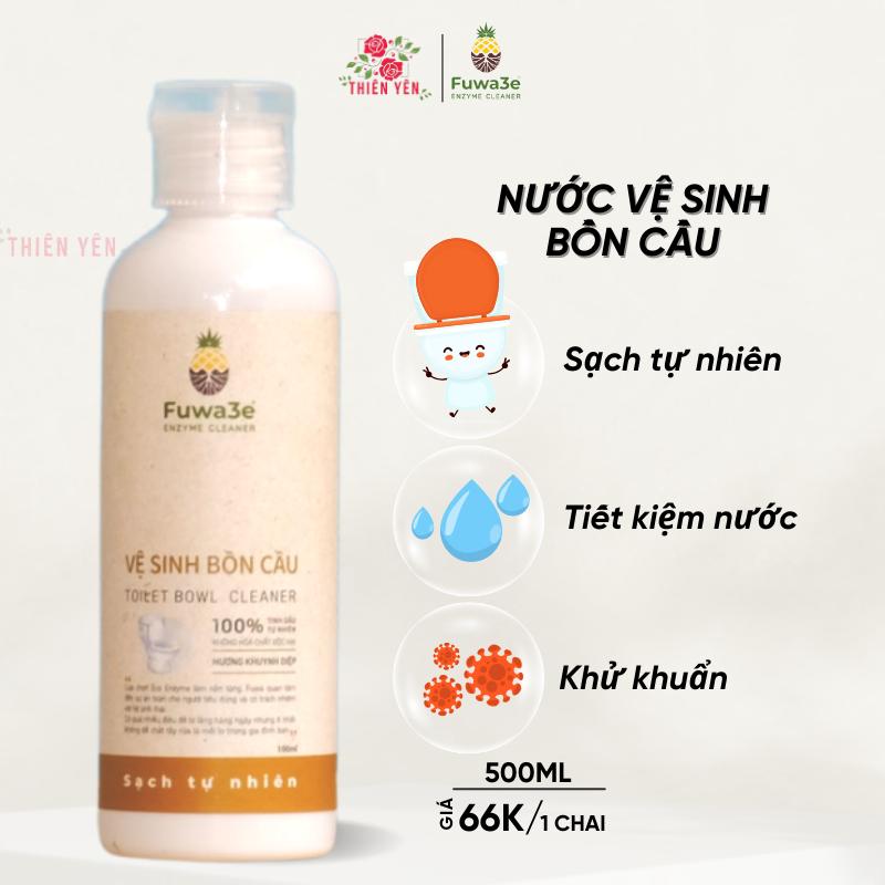 Nước tẩy bồn cầu Fuwa3e hữu cơ diệt khuẩn, thơm tinh chất khuynh diệp size mini 100ml