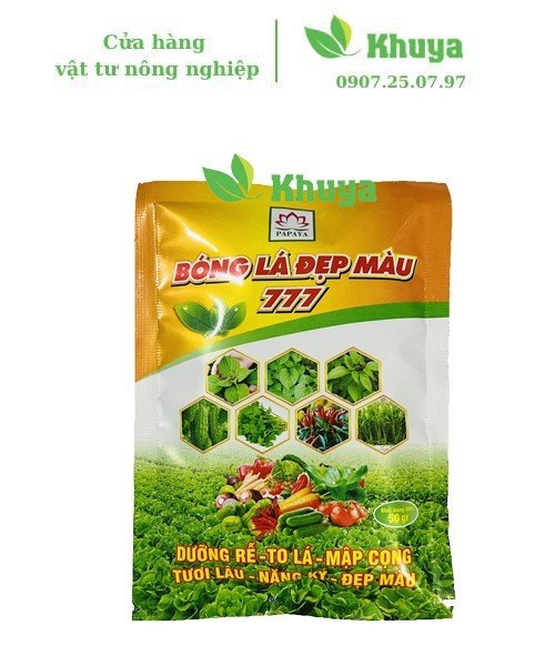 Phân bón vi lượng Bóng lá đẹp màu 777 50gr Dưỡng rễ-To lá-Nặng kí