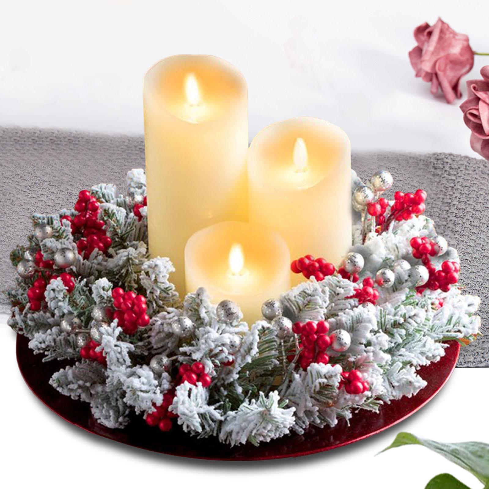 Candle Rings Candles Base Holder for Table Centerpiece Xmas Living Room