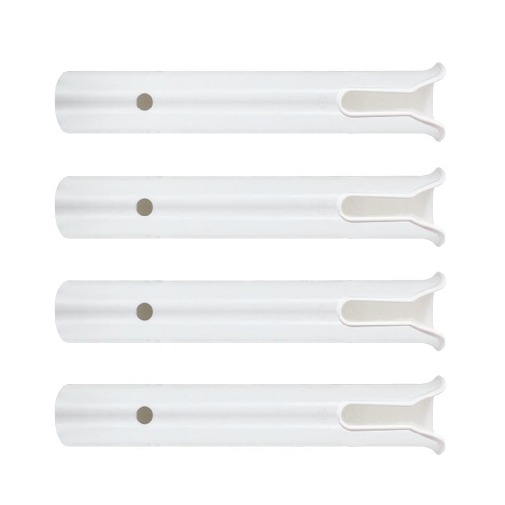 4 Pieces White Color Slotted Rod Holder Fishing Pole Rack Socket for Marine Fishing Box Kayak Boat Yacht