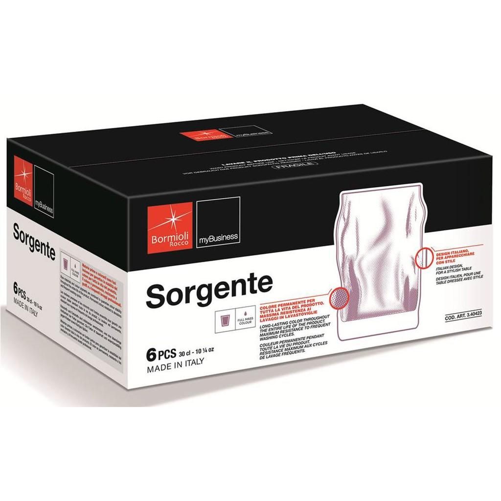 Bộ 6 Ly thủy tinh Italy Sorgente 30cl nhiều màu sắc