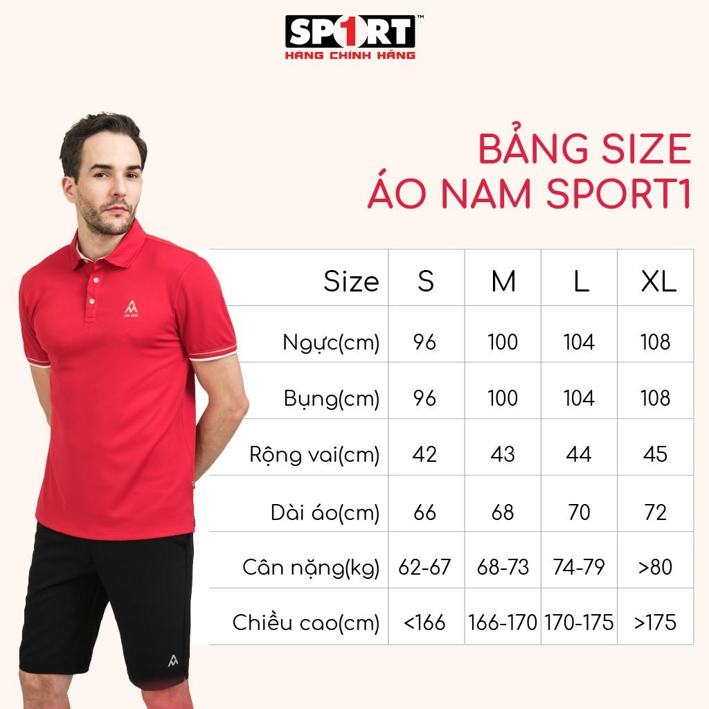 Áo Thun T-Shirt Nam SPORT1 Thể Thao Ngắn Tay Cotton- MT117