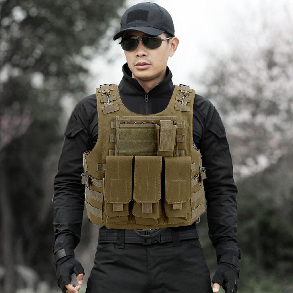 Plate Carrier Assault Gear Jacket for Men Women Outdoor Khaki