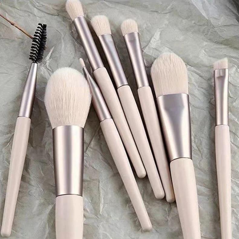 Bộ cọ trang điểm 8 món, cọ trang điểm nội địa trung màu hồng makeup cá nhân chuyên nghiệp MM  A625