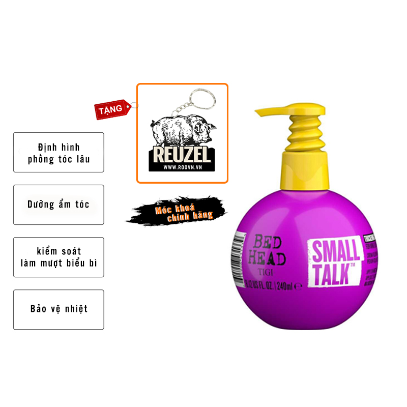 Gel Giữ Nếp Tigi Bed Head Small Talk Cho Tóc Uốn Xoăn - Tặng móc khoá chính hãng