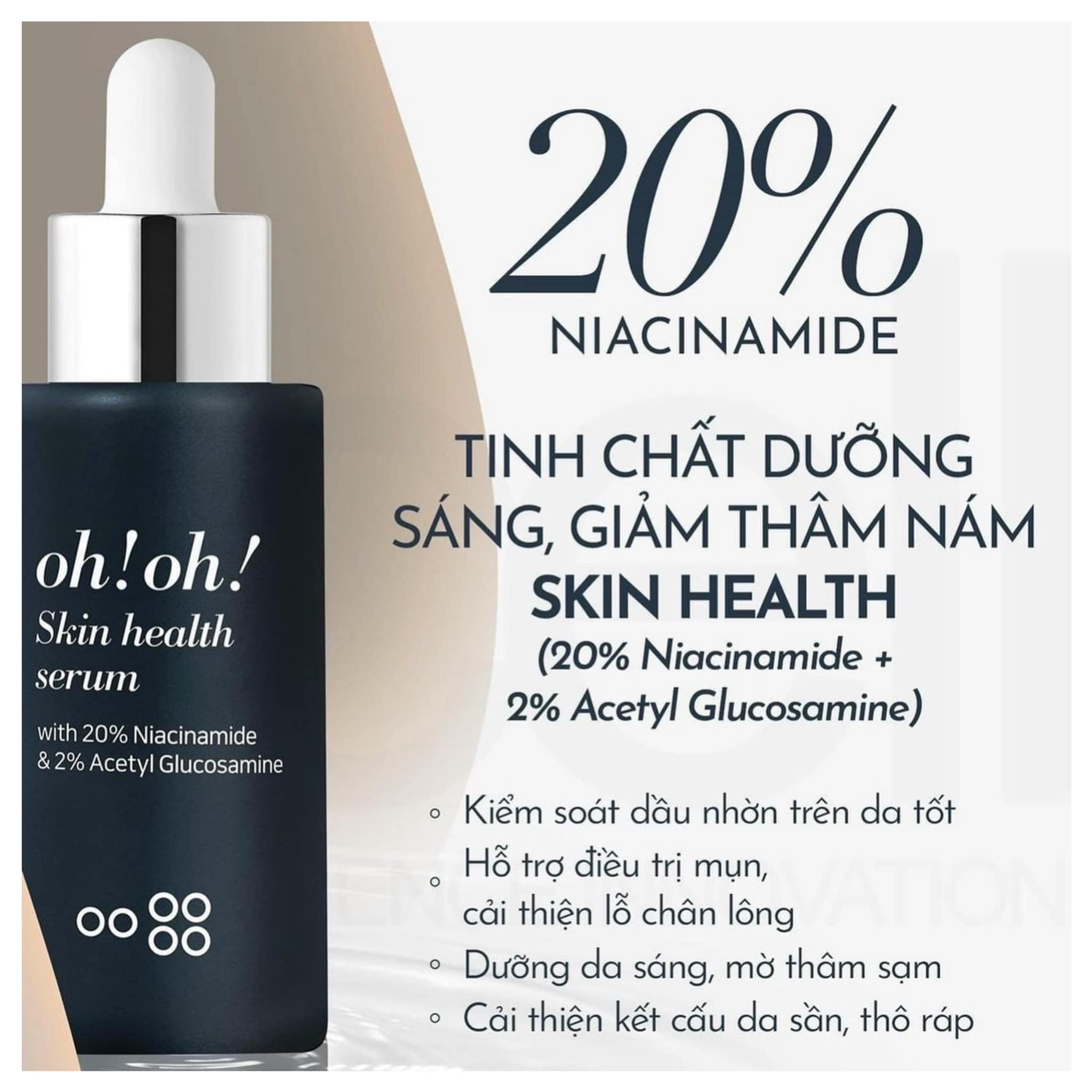 Tinh Chất Dưỡng Sáng Da Oh!Oh! 20% Niacinamide Skin Health Serum 30ml