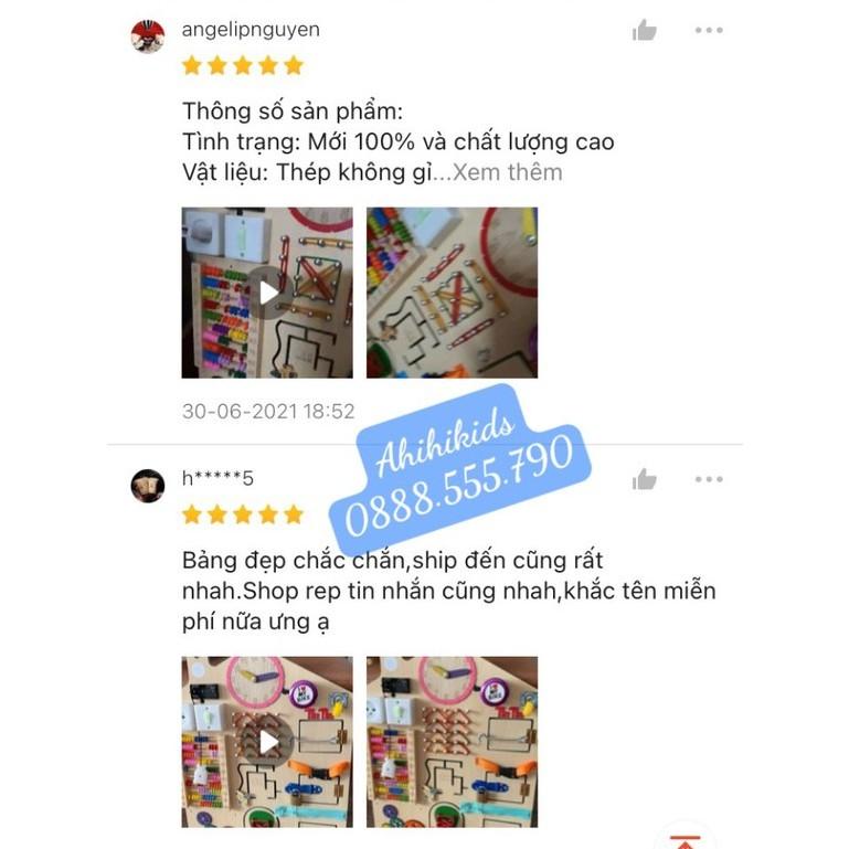 Đồ chơi bằng gỗ Bảng bận rộn Busy board cho bé từ 1-3 tuổi ,giúp bé phát triển toàn diện