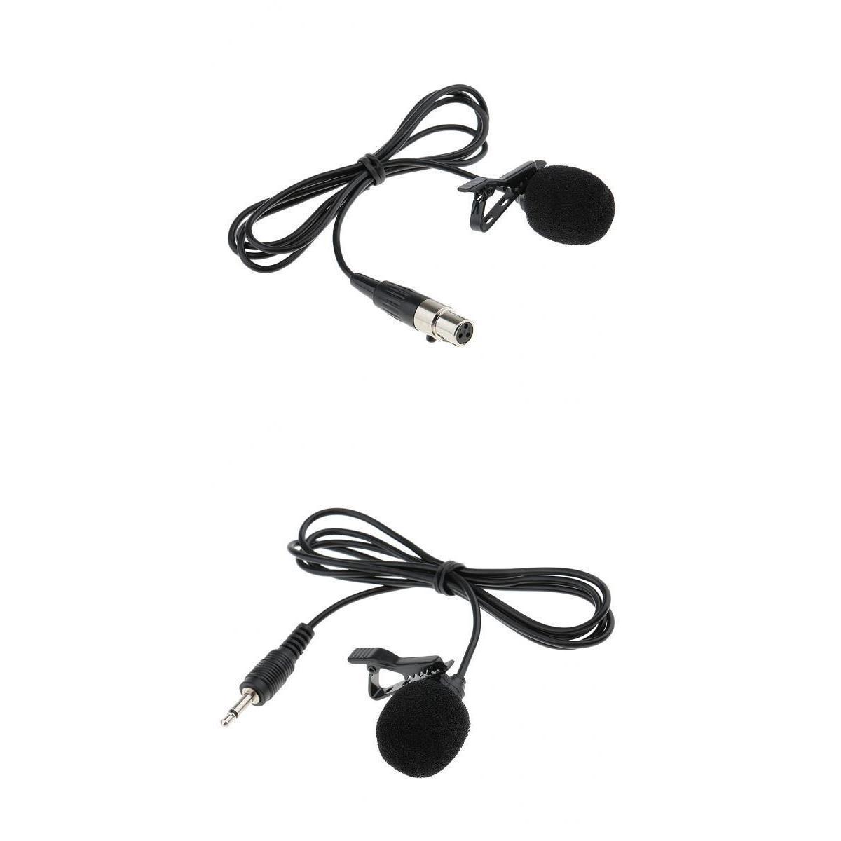 2 Pcs Lapel Tie Vacuum Tube Microphone Black
