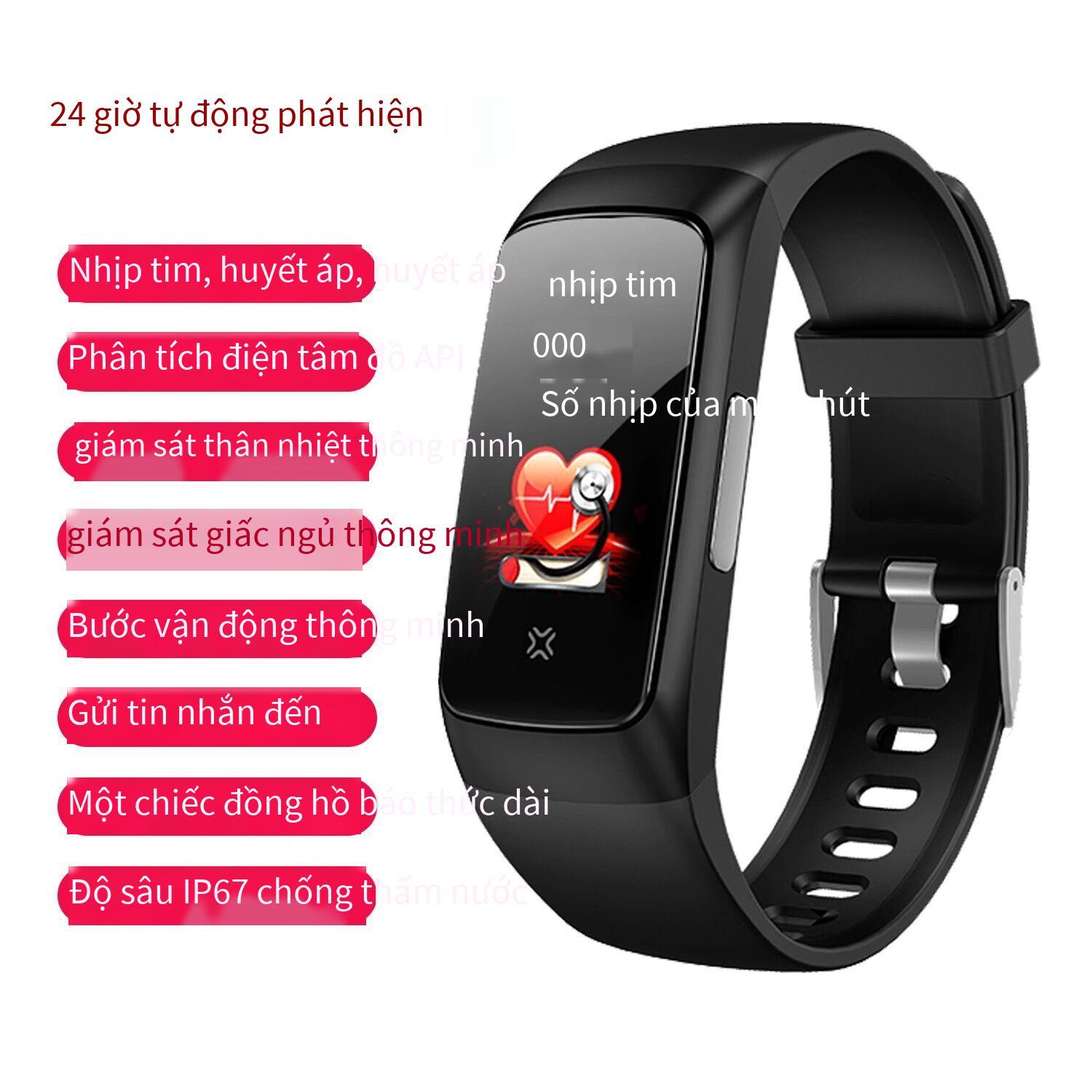 Đảm bảo chất lượng Vòng đeo tay thông minh đo nhiệt độ cơ thể TM01 Điện tâm đồ + PPG Điện tâm đồ Nhịp tim Huyết áp Bài tập oxy trong máu