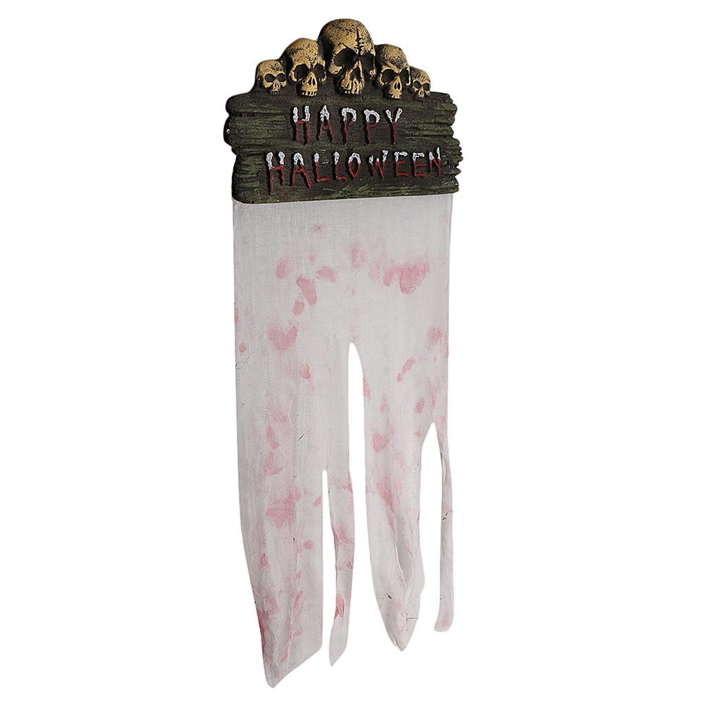 Horror Door Curtain with Blood Stain for Halloween Party Haunted House Decor