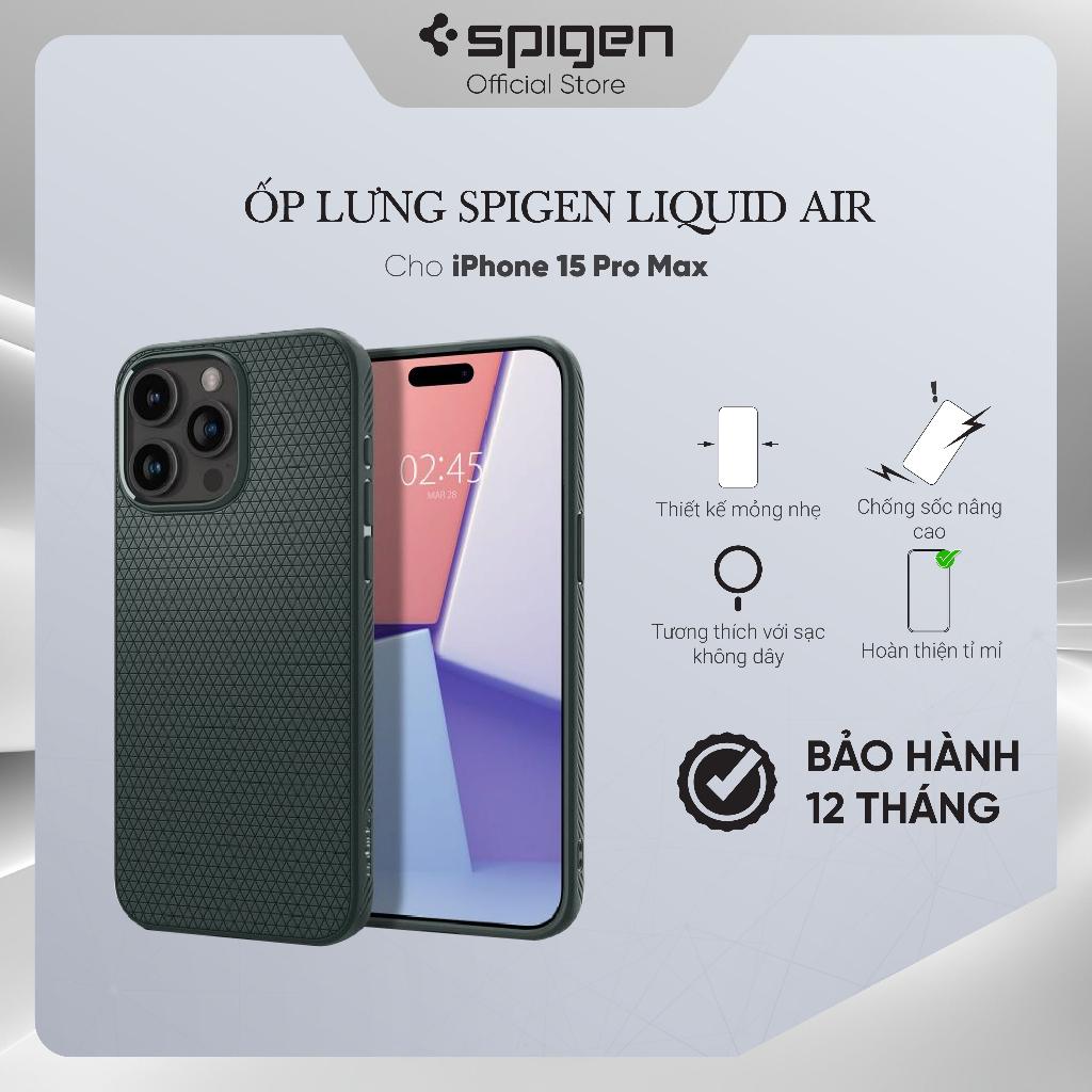 Ốp lưng cho iPhone 15/ 15 Plus/ 15 Pro/ 15 Pro Max Spigen Liquid Air - Hàng chính hãng