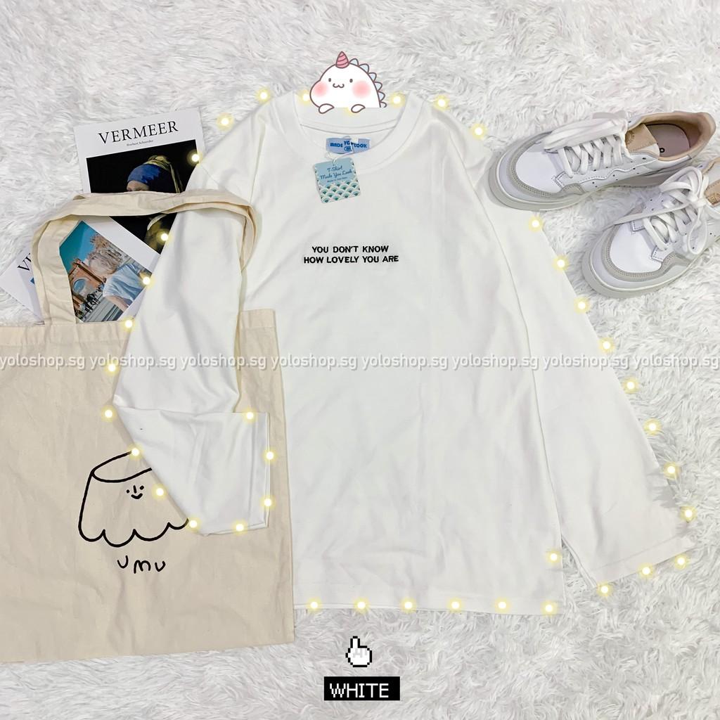 Áo Thun Tay Dài THÊU Unisex Form Rộng YOU DON'T KNOW