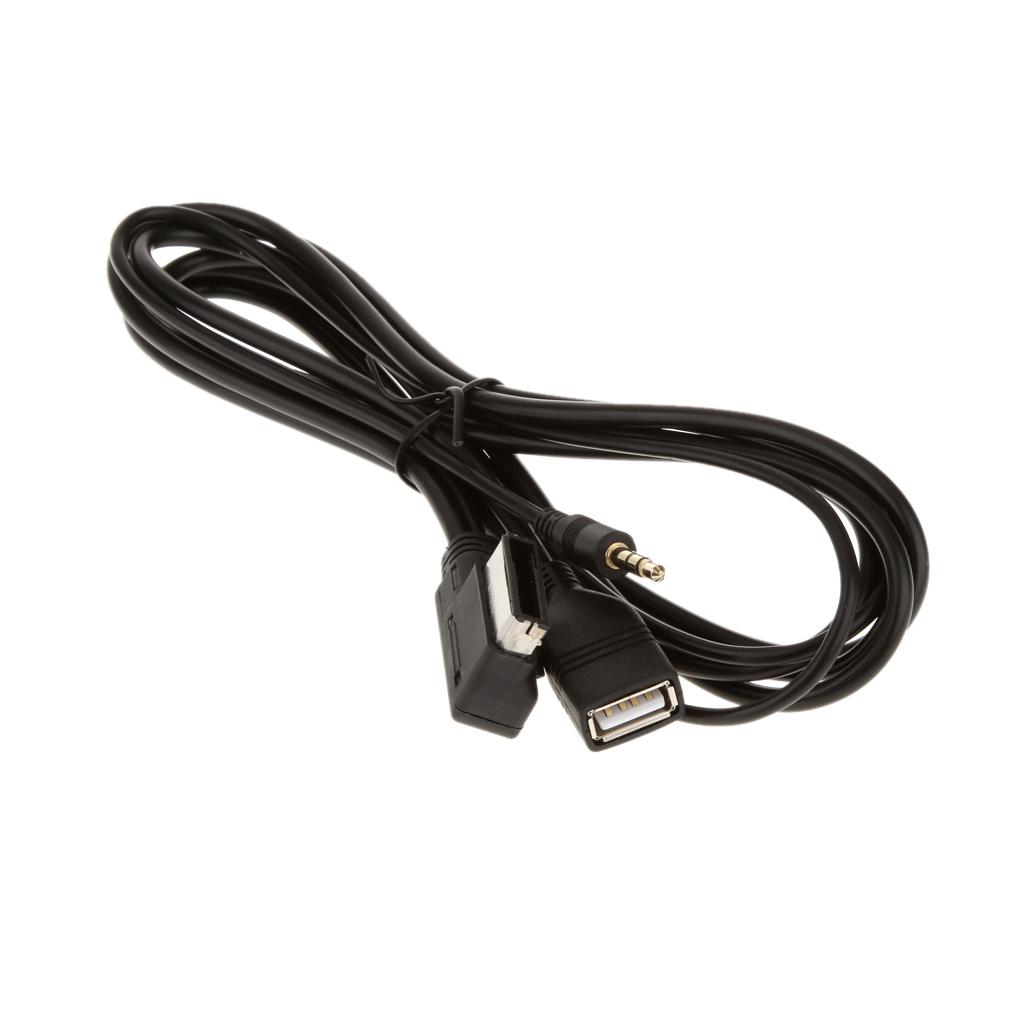 2Pcs USB Charger Cable Car Aux-IN  Play Interface for