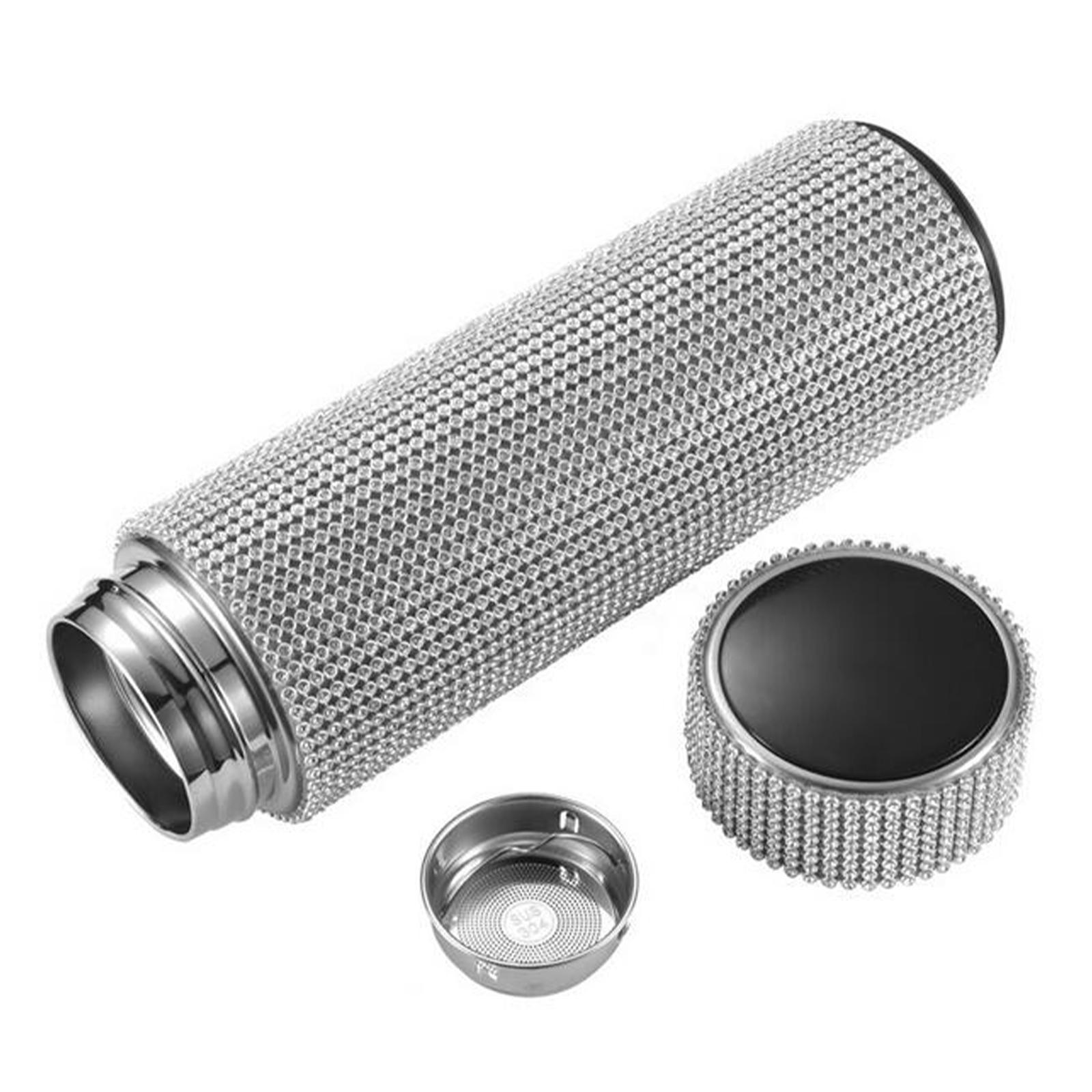 Portable Diamond Vacuum Flask 500ml Water Bottle Glitter Gift for Women