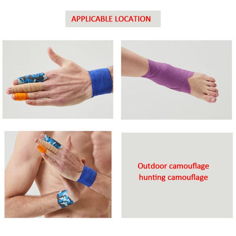Camouflage Elastic Wrap Tape Hunt Disguise Elastoplast Self Adhesive Sports Protector Knee Finger Ankle Athletic Bandage