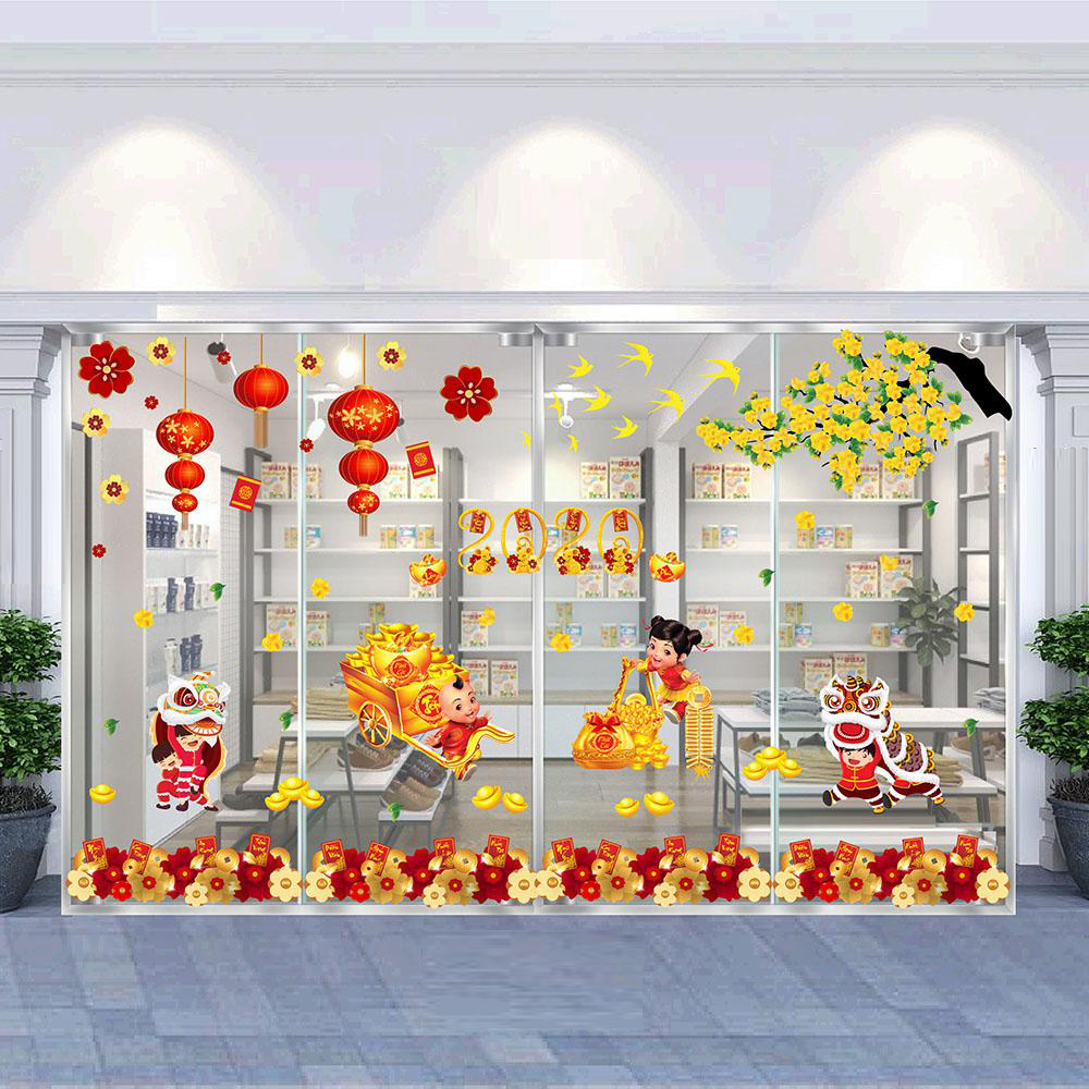 Decal trang trí tết xuân 2020 combo số 24