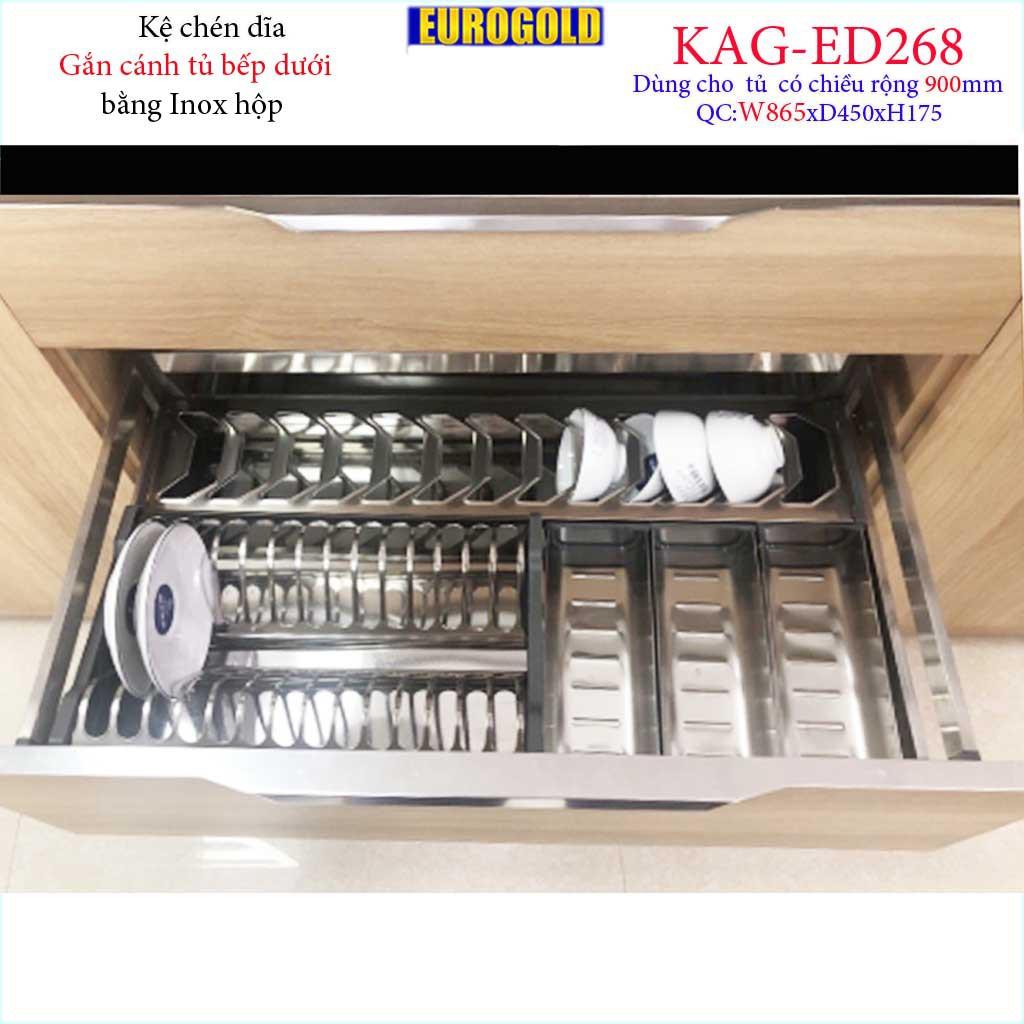 Kệ chén bát âm tủ bếp, Kệ đa năng ray kéo tủ bếp dưới inox hộp 60cm-70cm-75cm-80cm-90cm