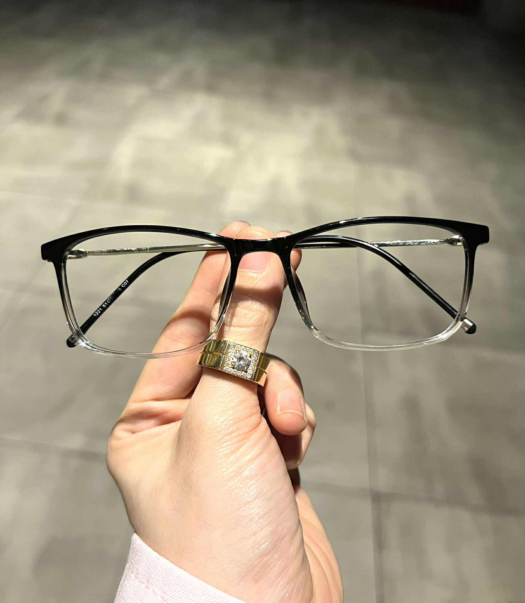 Kính gọng thời trang nam nữ dáng chữ nhật basic chất liêu kim loại nhẹ cao cấp