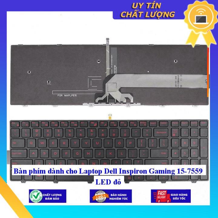 Bàn phím dùng cho Laptop Dell Inspiron Gaming 15-7559 LED đỏ - Hàng Nhập Khẩu New Seal