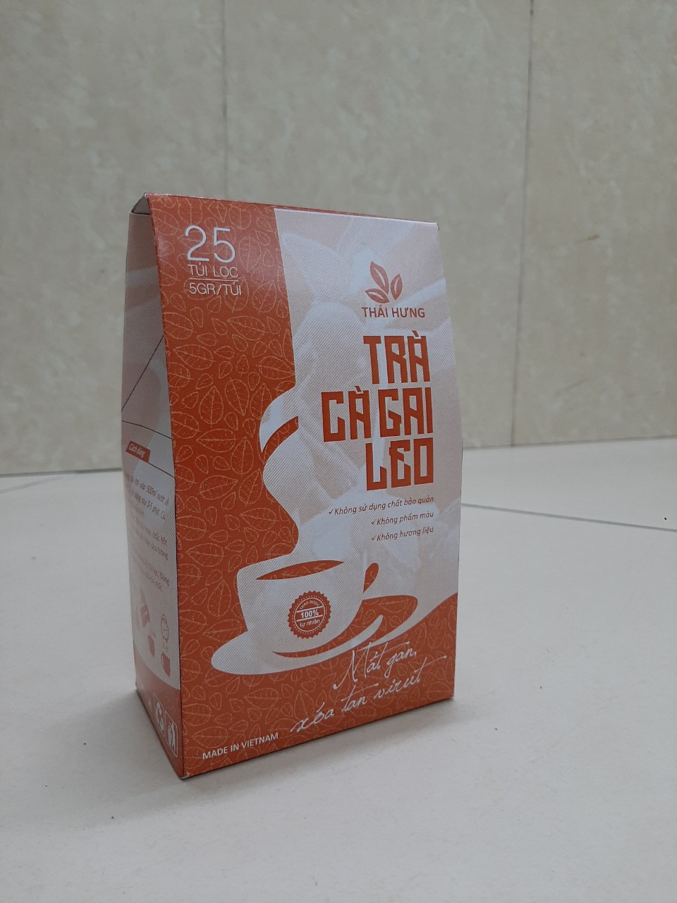 Combo 10 Hộp Trà CÀ GAI LEO Thái Hưng Thải độc gan, mát gan, giải rượu 25 túi lọc 5g