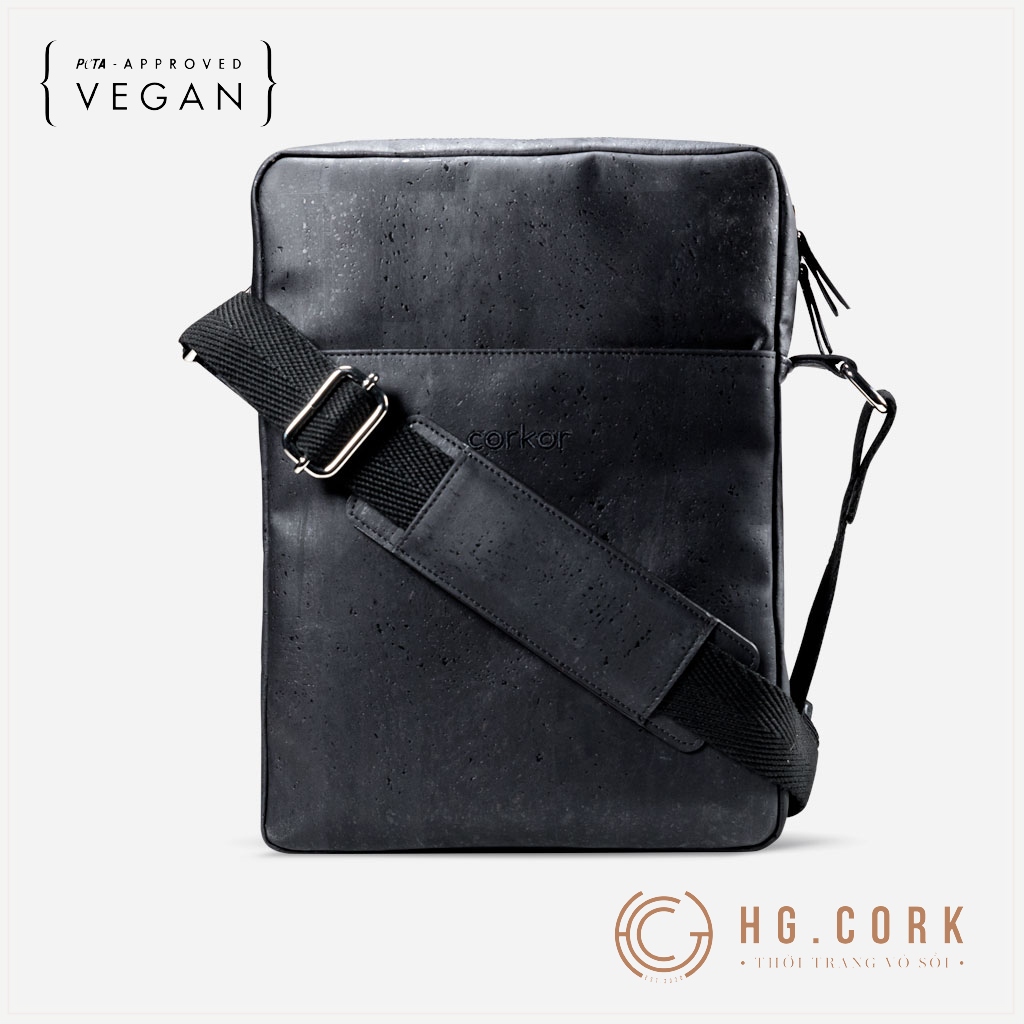 Túi Đựng Laptop Tài Liệu Cao cấp BRIEFCASE MEDIUM - HGcork Corkor CK265 – Vật liệu da cork thực vật thuần chay, chống cháy,chống mốc – Sản xuất tại Bồ Đào Nha