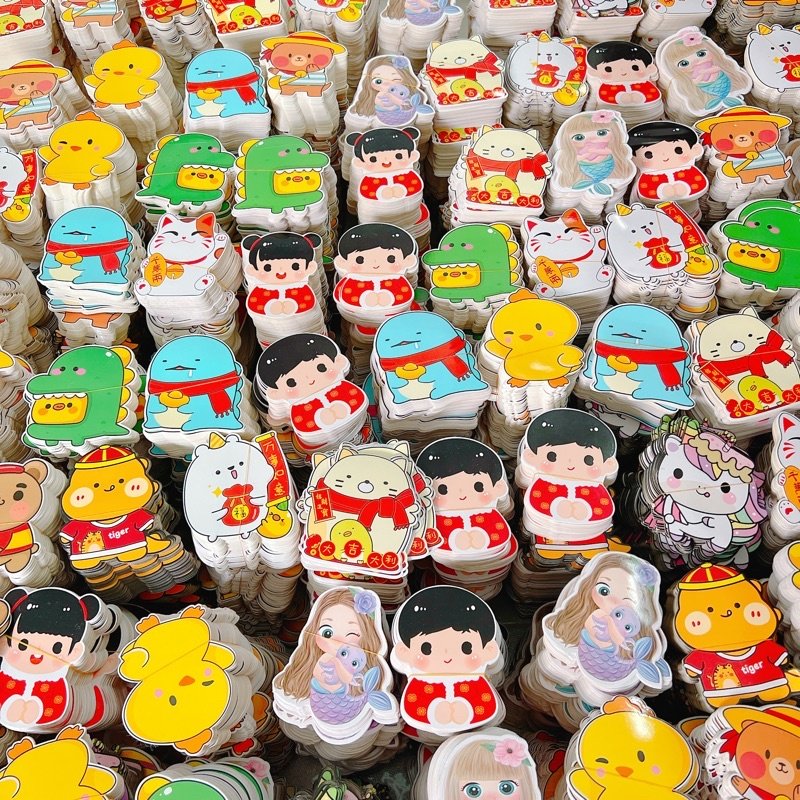 5 Bao lì xì chibi năm mới Tết Giáp Thìn 2024, bao lì may mắn, tài lộc (Mẫu ngẫu nhiên)