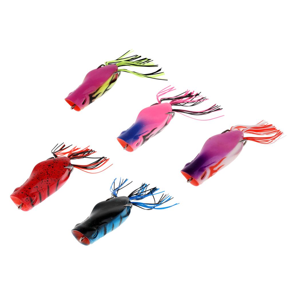 Lifelike Topwater Frog Fishing Lure Soft Artificial Crankbaits Hook Baits