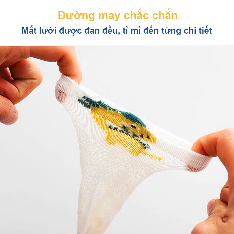 Tất cho bé gái và bé trai 0-3 tuổi thoáng khí Baby-S, Set 5 tất lưới cho bé hình thú ngộ nghĩnh nhiều màu sắc xinh xắn – ST022