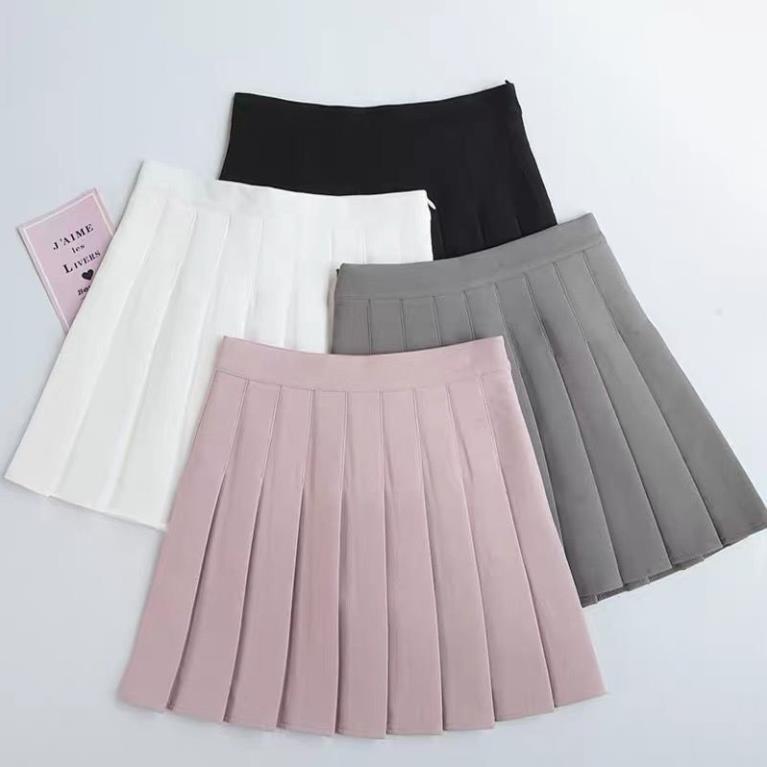 Váy mini xếp ly có quần trong cạp cao phong cách Hàn Quốc ! *