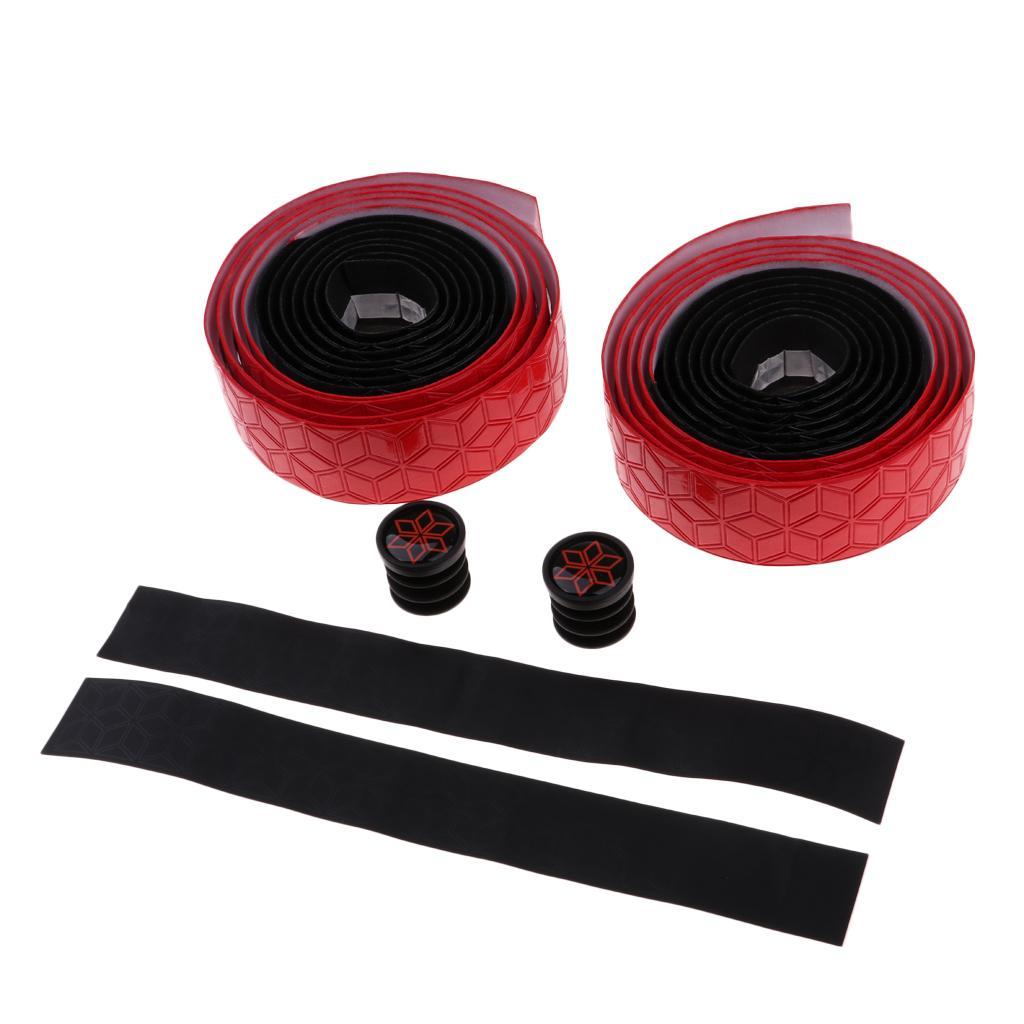 1 Pair Print Pattern Road Bike Handlebar  with 2  -