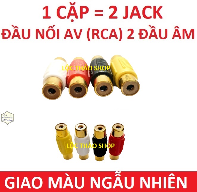 Combo 2 Đầu nối cáp loa AV/Audio (bông sen) 2 đầu âm