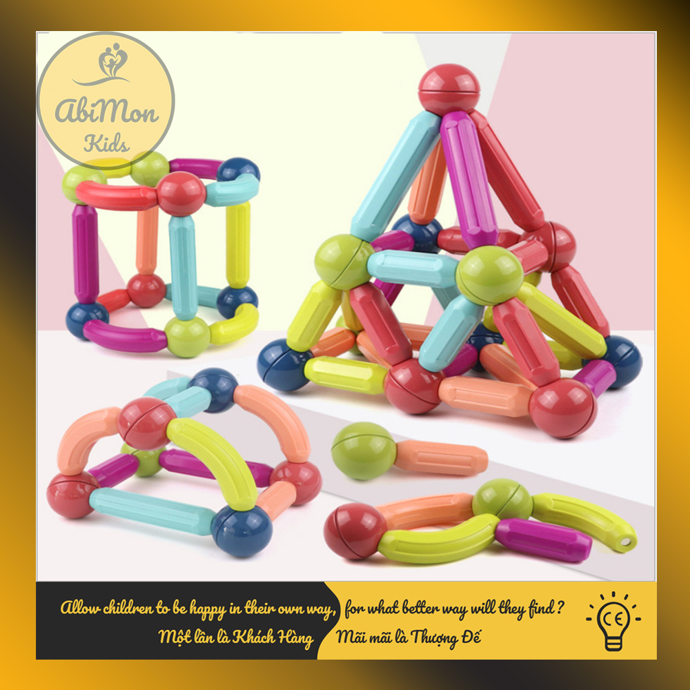 TẶNG QUÀ || Bộ Xếp Hình Nam Châm Cho Bé || Montessori cao cấp || Đồ chơi Gỗ - Giáo Dục - An toàn - Thông minh