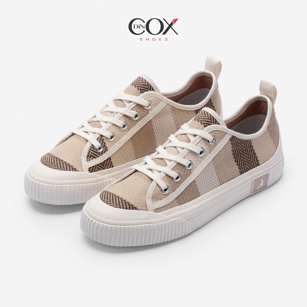 Giày Sneaker Bata Vải Canvas Nữ Dincox C20 Covi Brown Thời Trang Chính Hãng