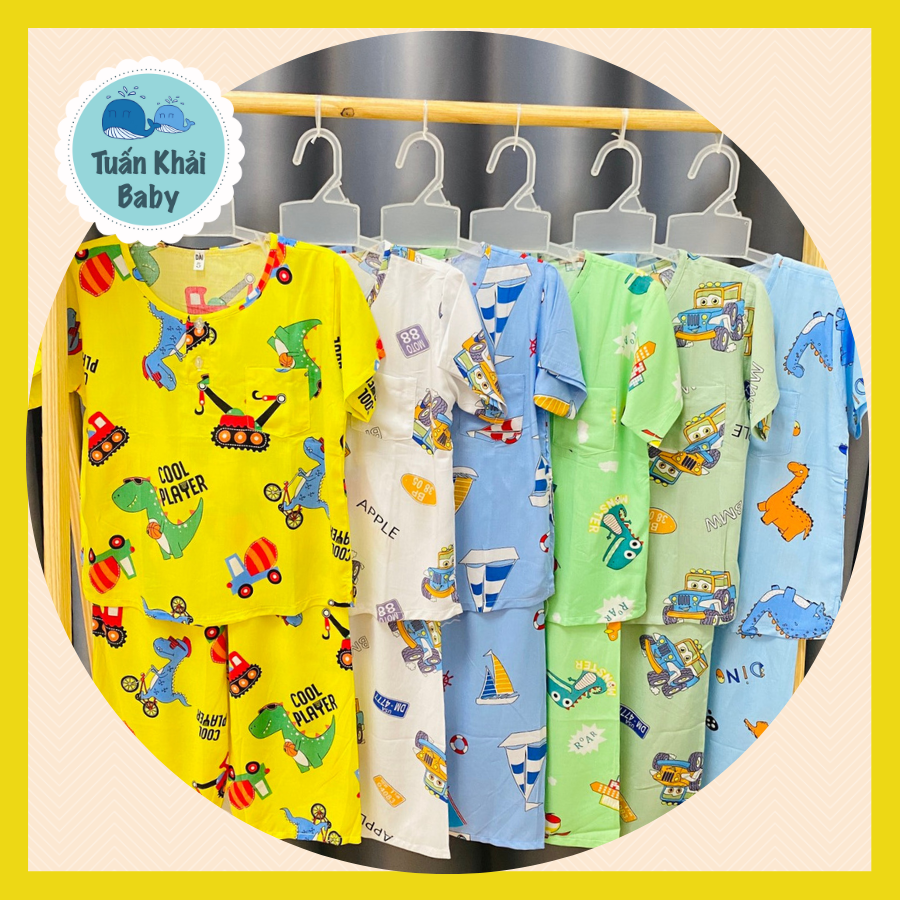 COMBO 5 Bộ Quần áo Tole lanh Bé Trai | Mẫu Tay Ngắn Quần Dài cài 2 nút trước |Size 2-12 cho bé 7-35kg| Chất vải tole lanh 2 da loại 1 mềm mịn mát cho bé trai| Hàng Việt Nam | Đồ bộ bé trai |quần áo trẻ em| Đồ tôn trẻ em - 7 (18-21kg), cao &lt;105cm