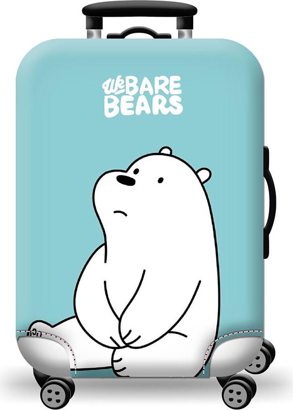 Túi Bọc Bảo Vệ Vali - Áo Vỏ Bọc Vali - Gấu Trắng Size L