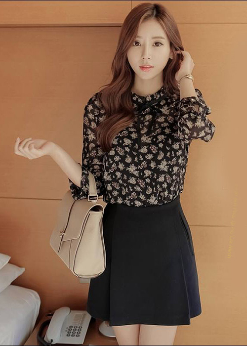 Áo Sơ Mi Nữ Kiểu Họa Tiết Hoa Xinh Xắn