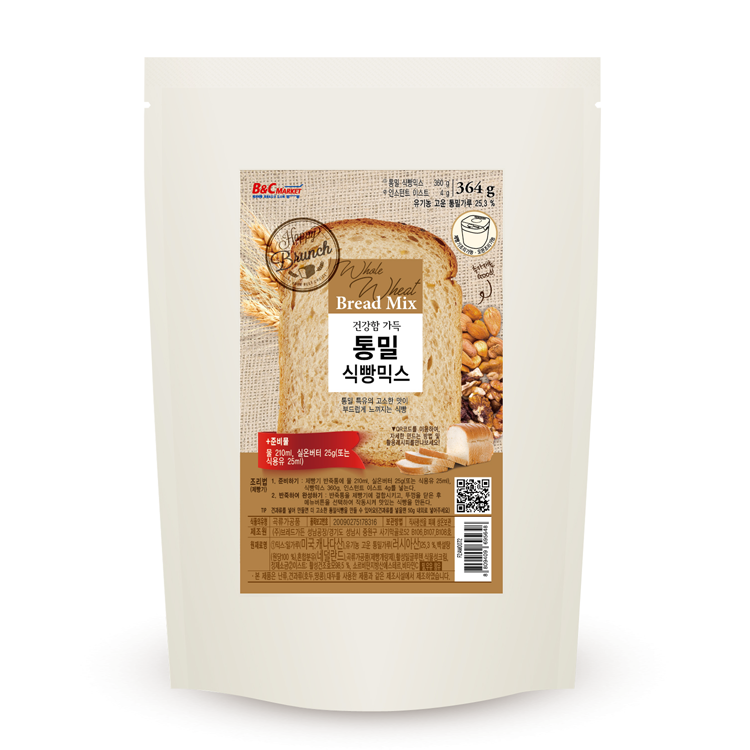 Bột làm bánh mỳ nguyên cám tiện dụng Bread Garden - Whole Wheat Bread Mix 364g