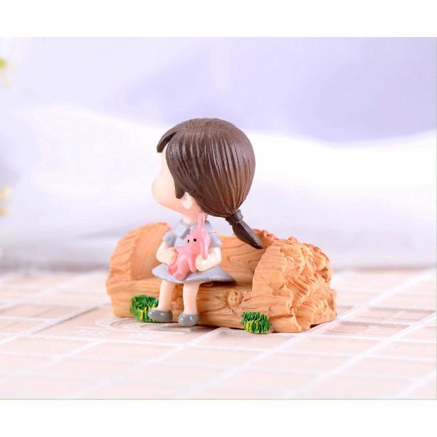 Mô hình ghế gỗ trang trí tiểu cảnh, terarrium quà tặng trang trí