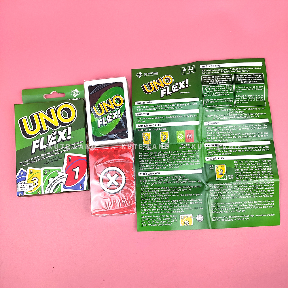 Bài UNO Flex Board Game 112 lá với thẻ bài Flex quyền lực mới cho cuộc chơi thêm thú vị, hấp dẫn và ảo diệu