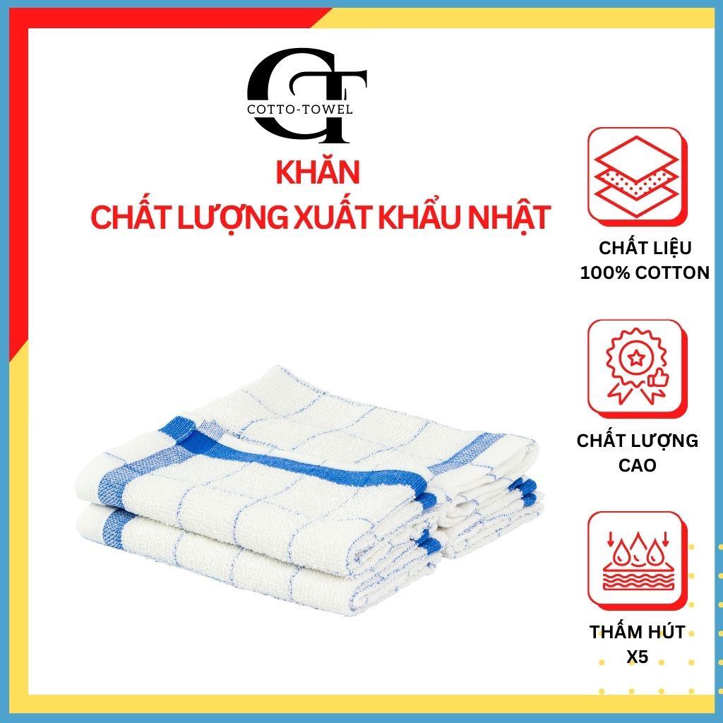 Khăn lau bếp HÀNG XUẤT NHẬT 100% Cotton Siêu Thấm hút