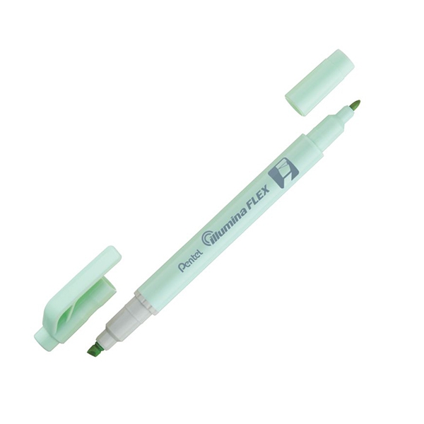 Bút Dạ Quang 2 Đầu Pastel Pentel-SLW11P-K - Pastel Green - Xanh Lá