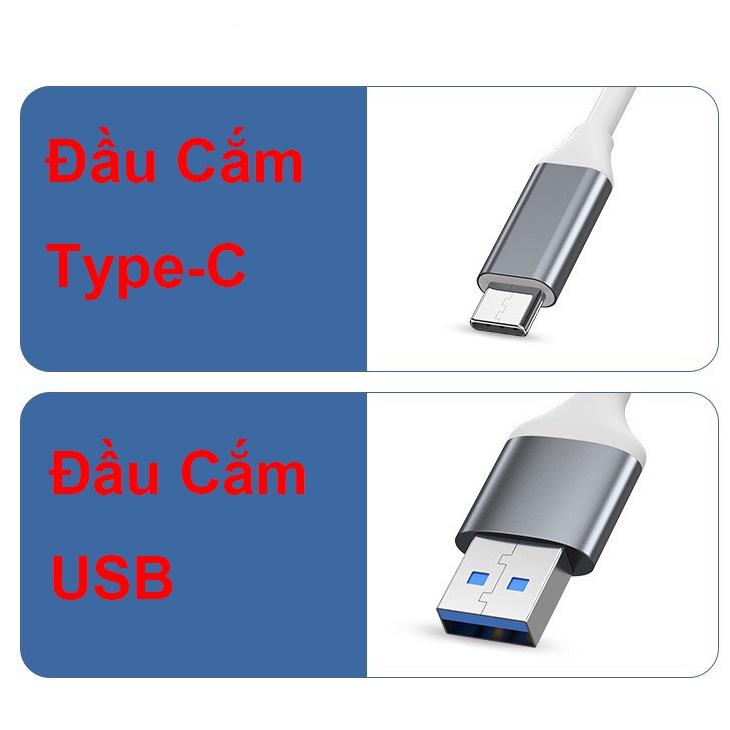 Bộ chia cổng Hub USB và Hub Type C màu xám