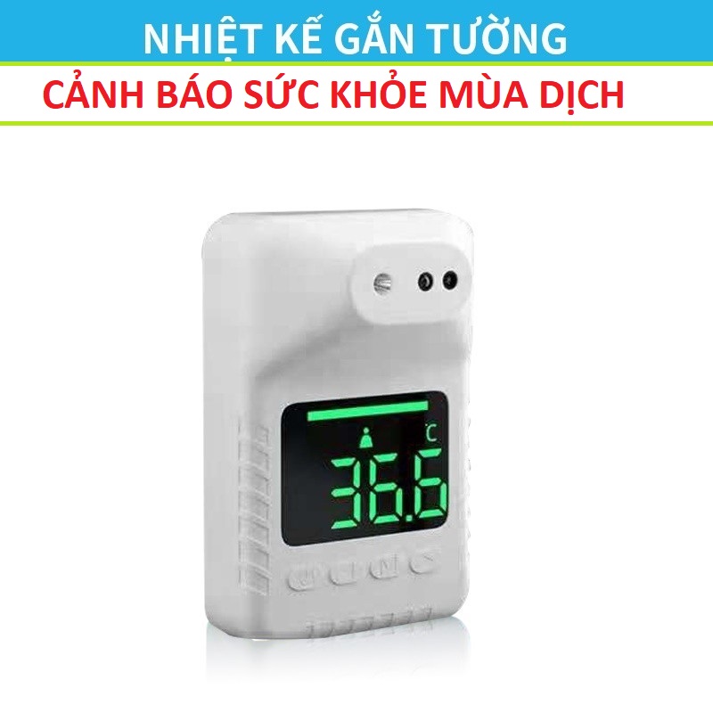 Nhiệt kế điện tử đo trán hồng ngoại tự động gắn tường có giọng nói loại tốt đo tex nhanh