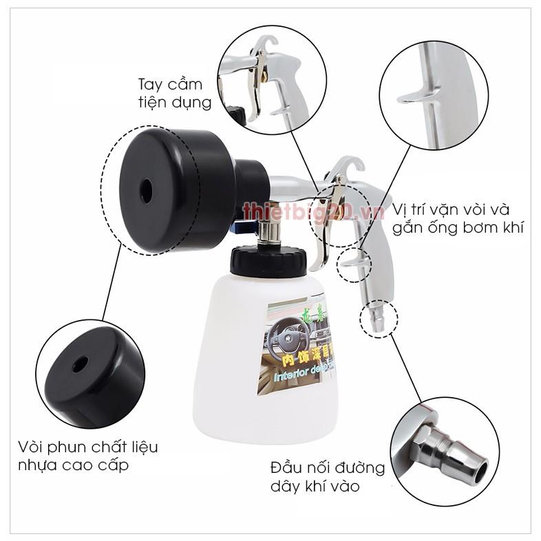 Dụng cụ phun bọt tuyết dùng khí nén