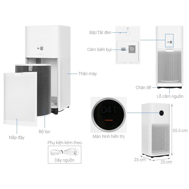 Máy lọc không khí Xiaomi Smart Air Purifier 4 Bản Quốc Tế - Hàng chính hãng